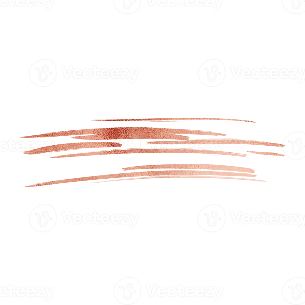 Copper Metallic Brushstroke png