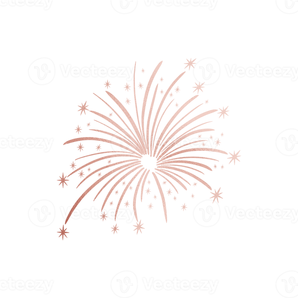 Rose Gold Firework png