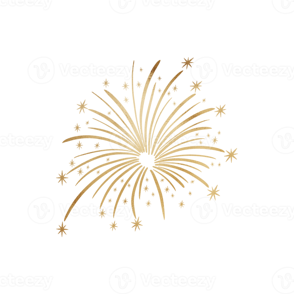 Gold Metallic Firework png