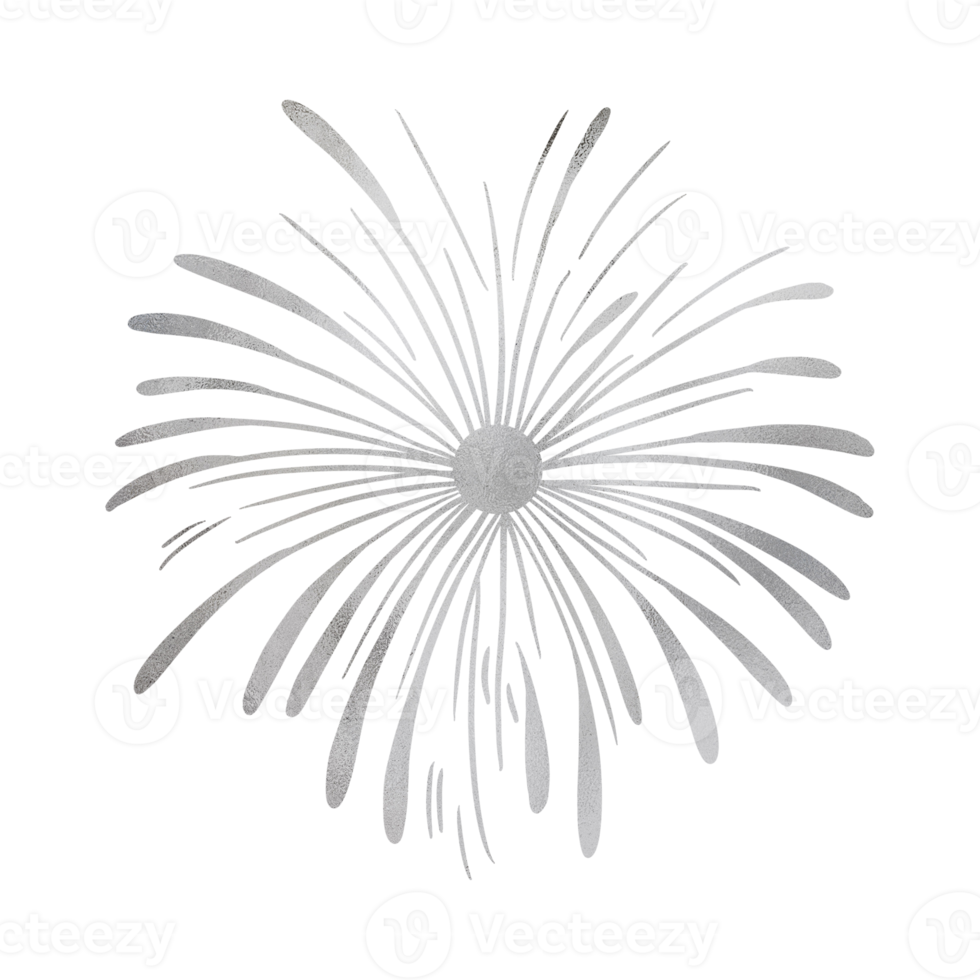 Silver Metallic Firework png