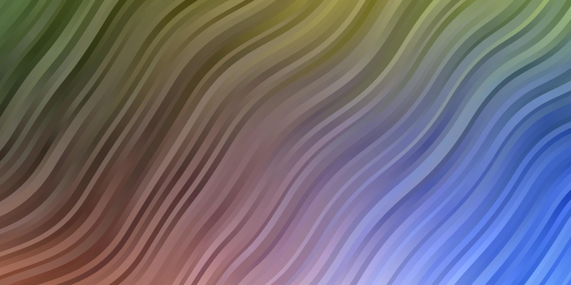 Light Blue, Yellow vector texture with curves.
