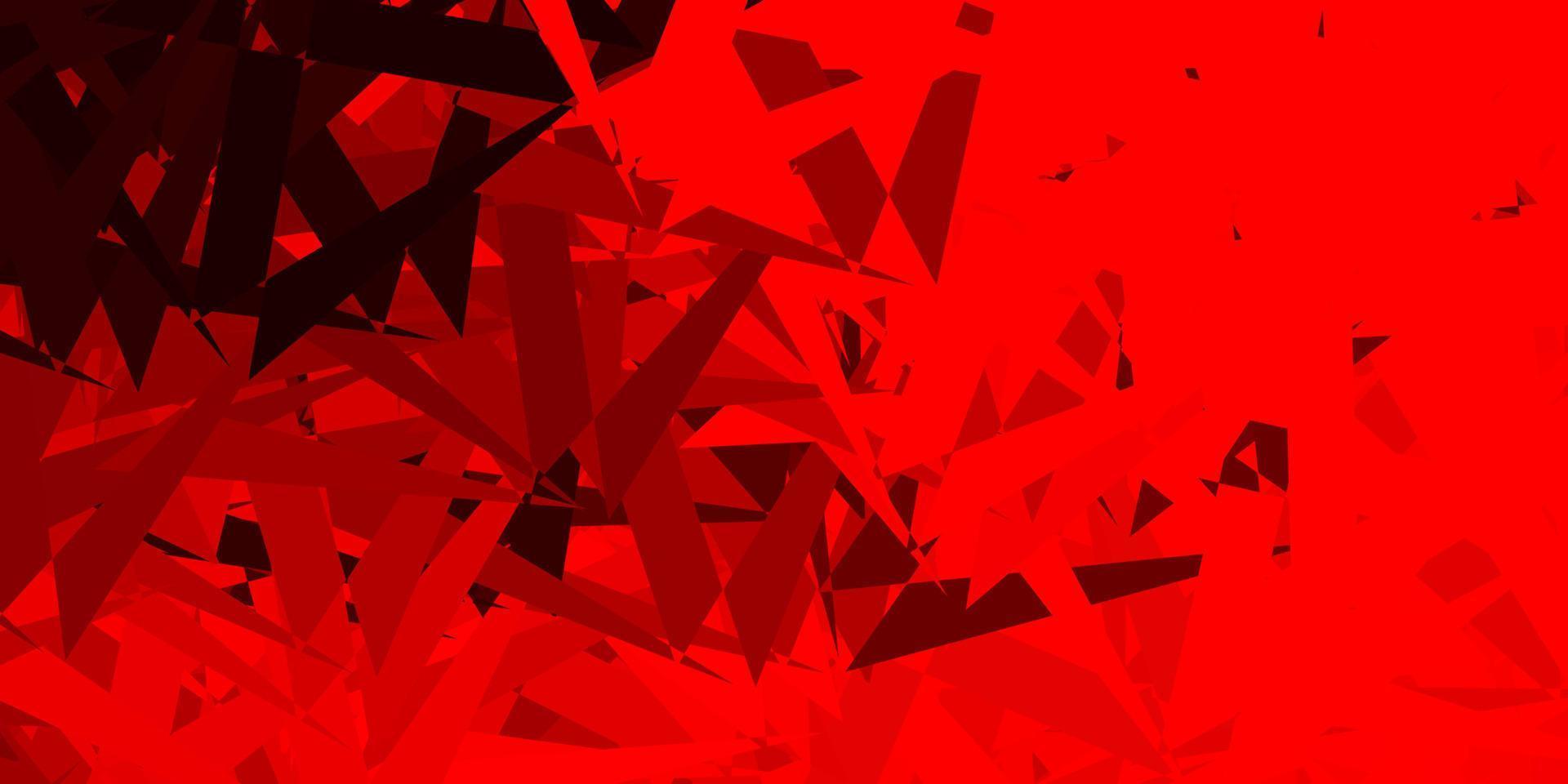 Fondo de vector rojo oscuro con triángulos.