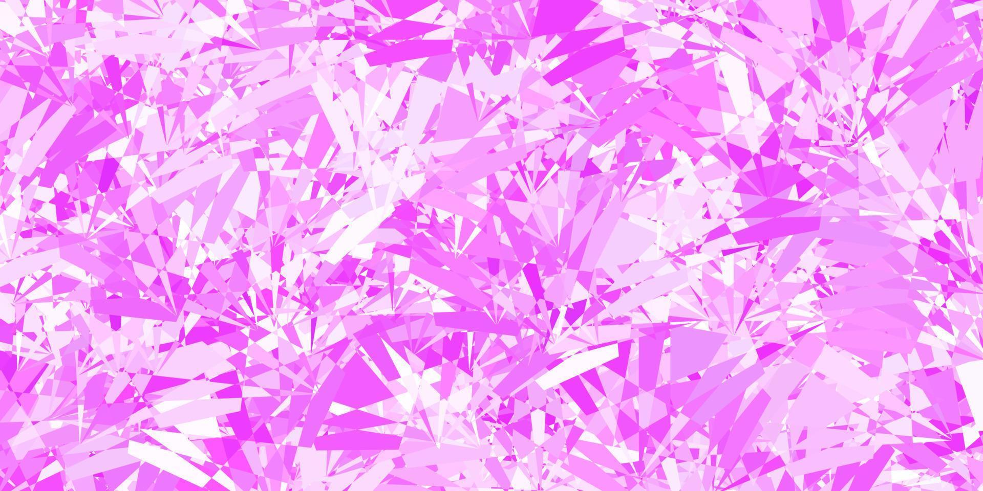 patrón de vector púrpura claro con formas poligonales.