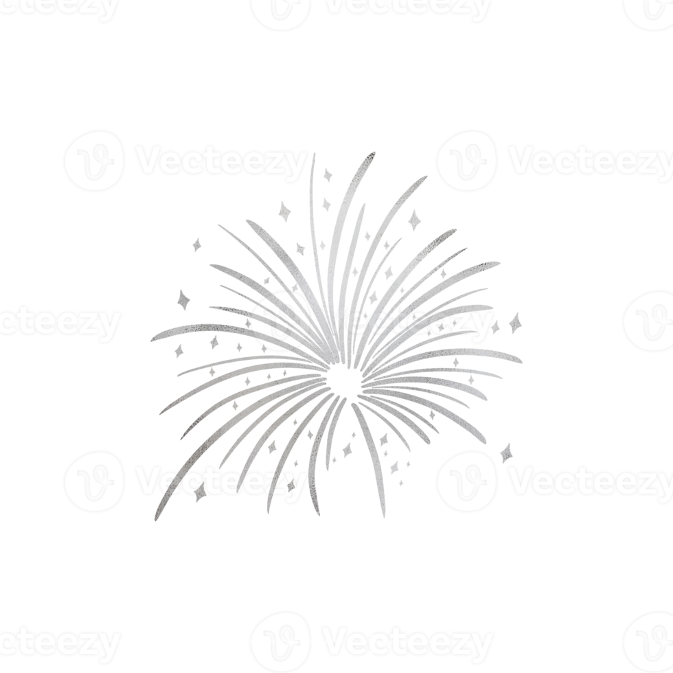 Silver Metallic Firework png