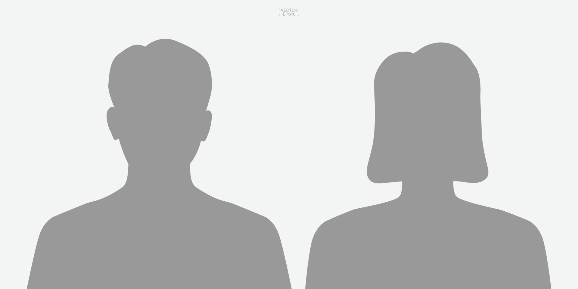 Male and female symbol. Human profile icon or people icon. Man and woman sign and symbol. Vector. vector