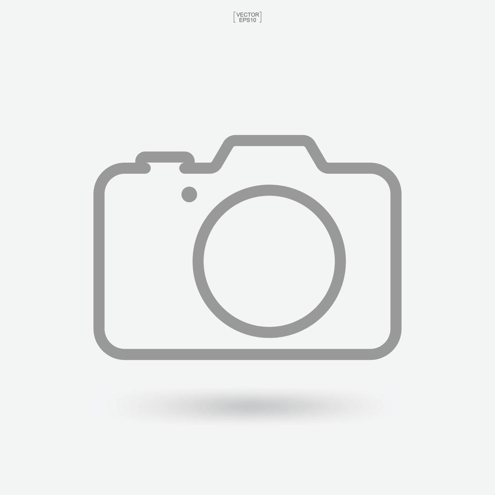 signo y símbolo de la cámara. icono de foto o icono de imagen. vector. vector