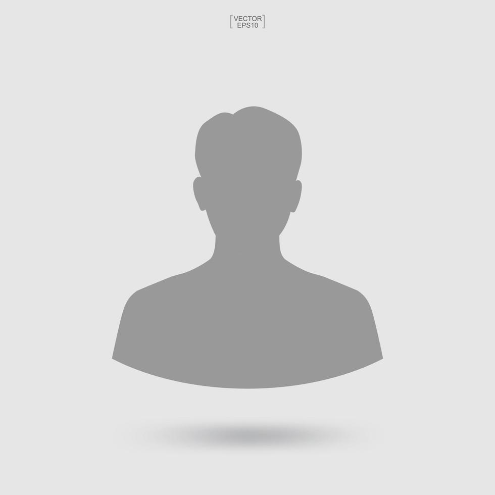 Picture profile icon. Male icon. Human or people sign and symbol. Vector. vector