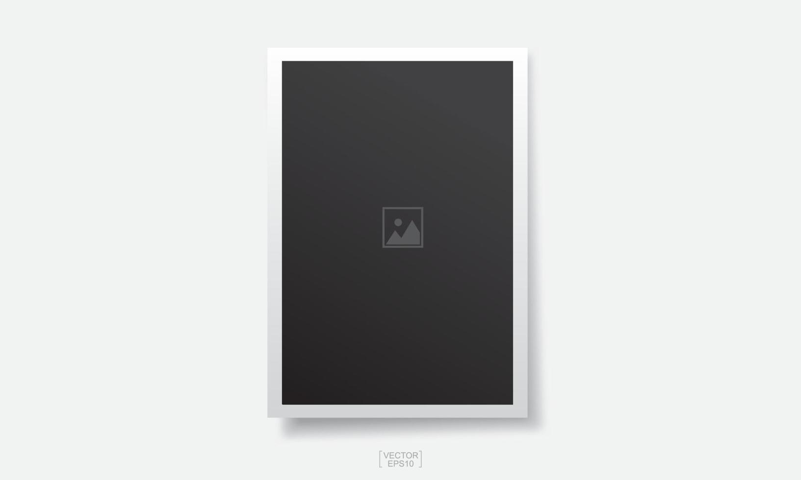 Empty photo frame background on white. Vector. vector