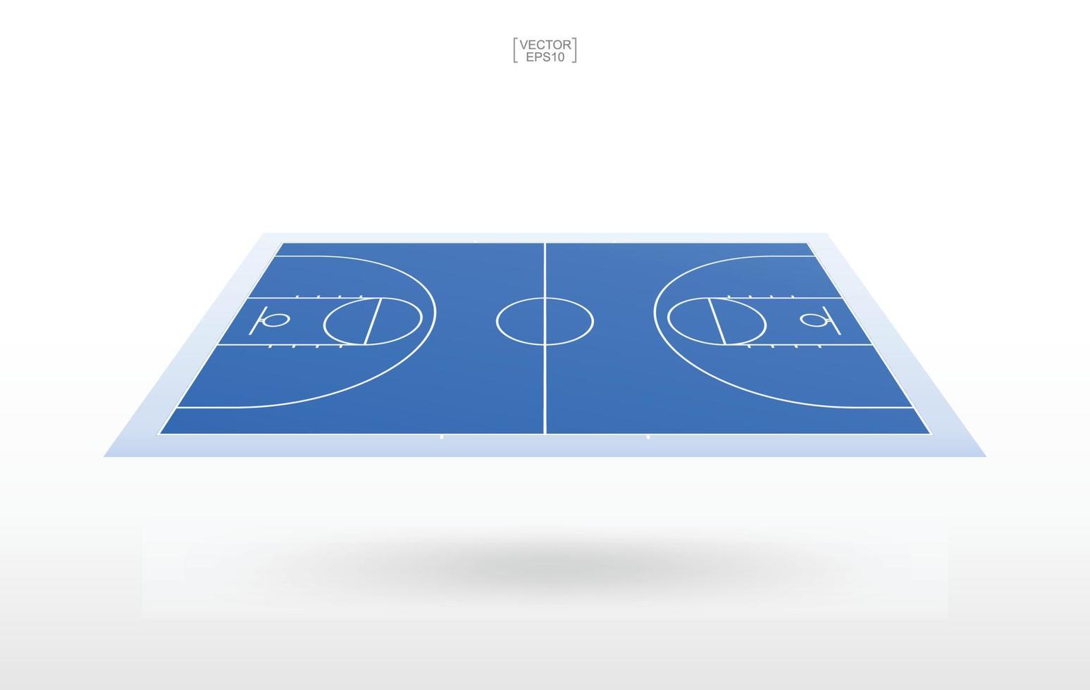 Basketball court background and line court pattern. Perspective view of basketball field background. Vector. vector