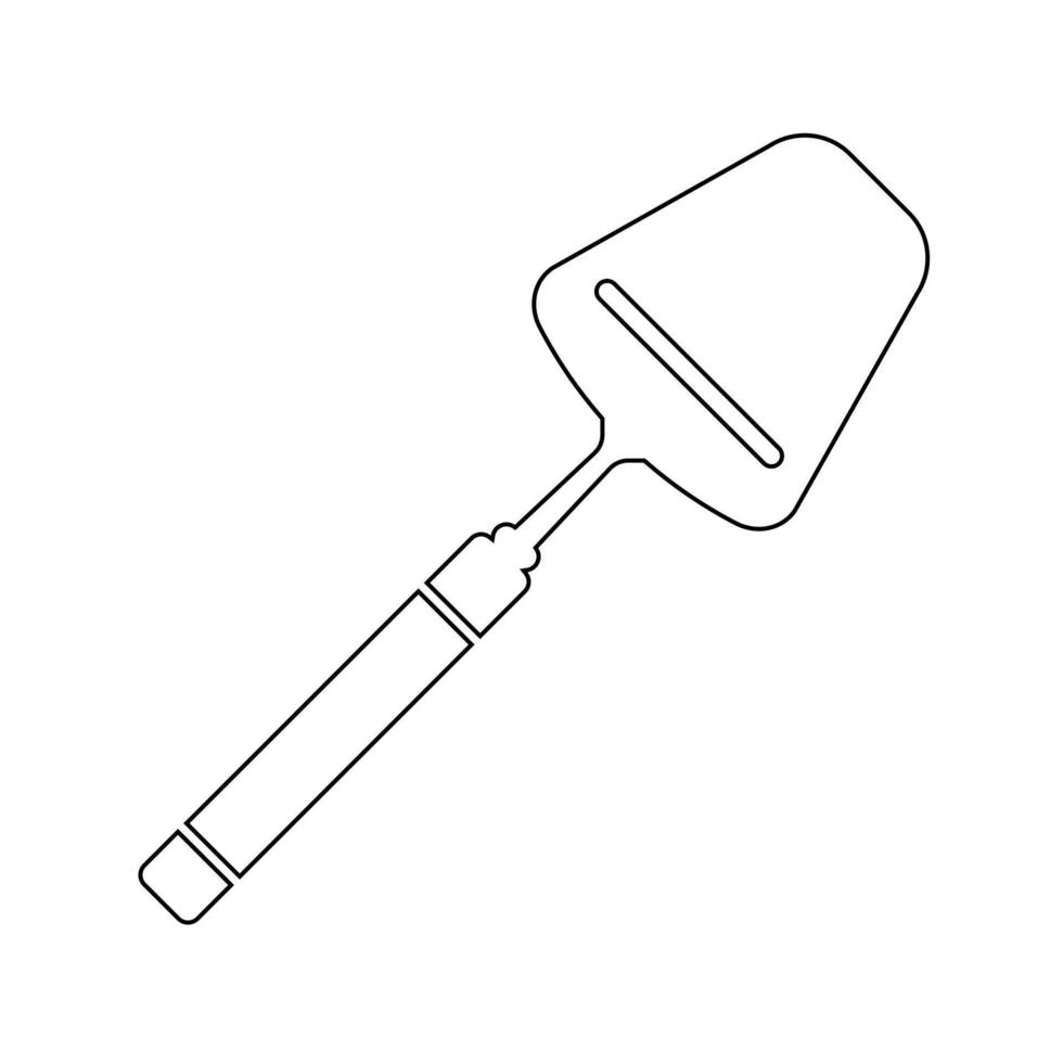 Norwegian Cheese Slicer Cutter Black and White Vector Outlined Icon