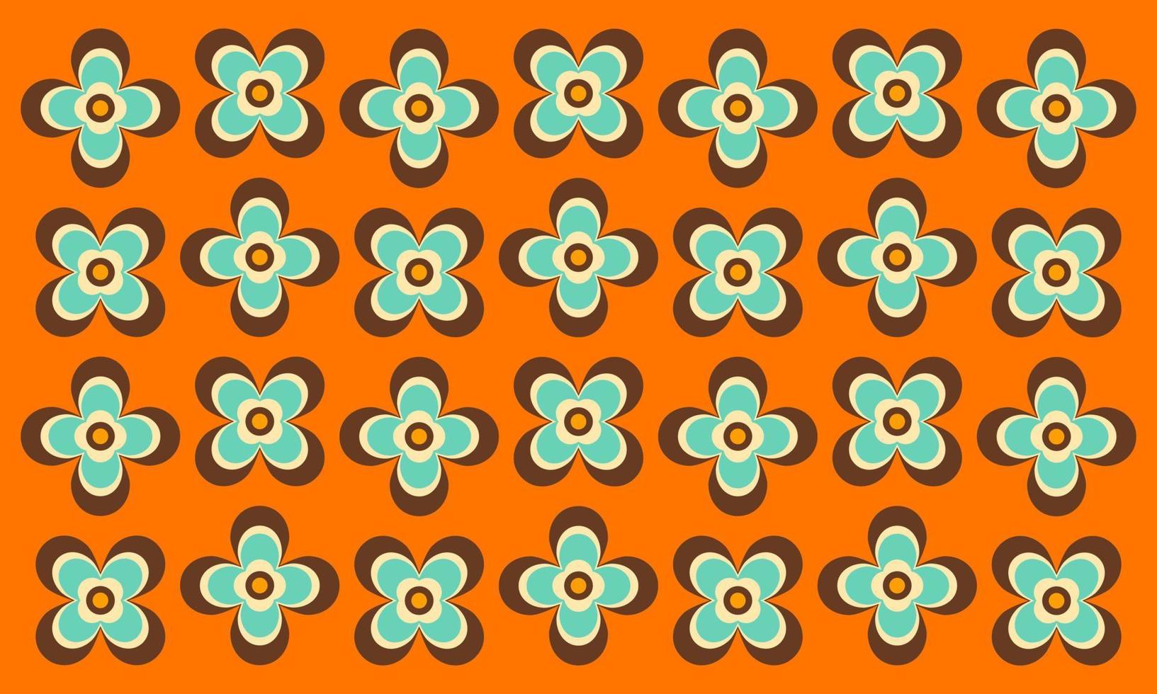 abstracto retro vintage color flor patrón 60s 70s muebles papel tapiz fondo vector