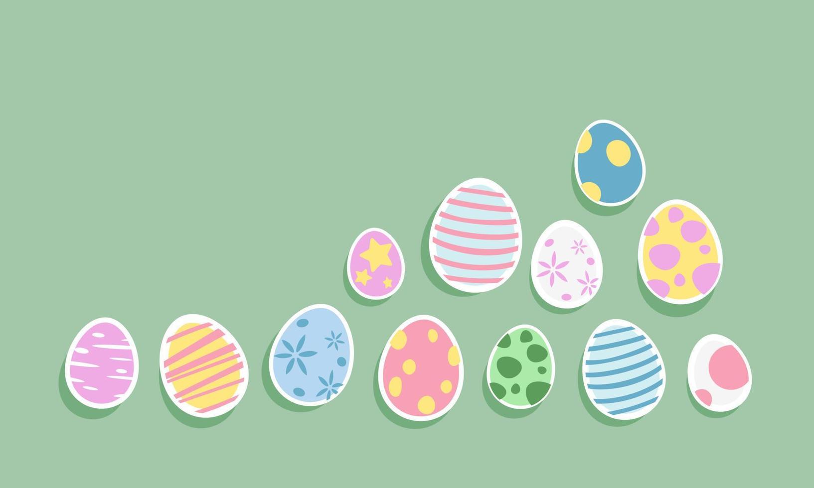 Cartoony Easter Holiday Card Vector Banner