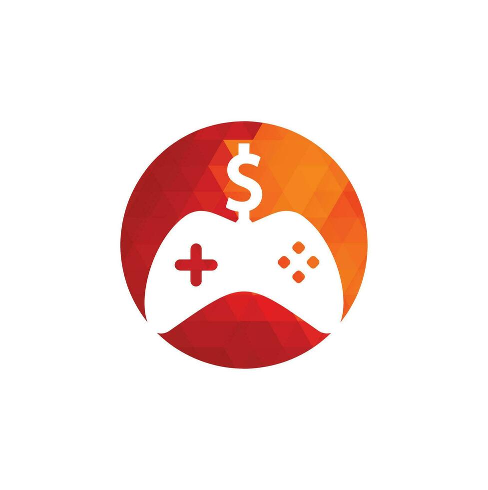 Money Game Logo. joystick money game online Creative logo design vector