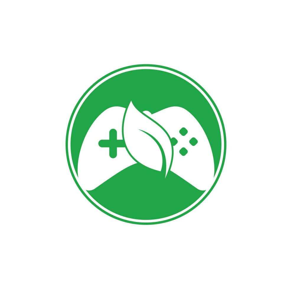 plantilla de diseño de logotipo de juego y hoja. plantilla de diseño de logotipo de juego y hoja. vector