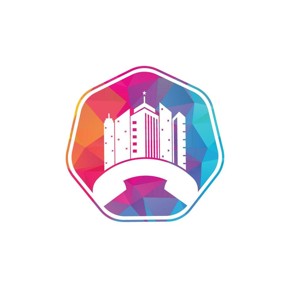 City Call vector logo design template. Phone City logo designs concept.