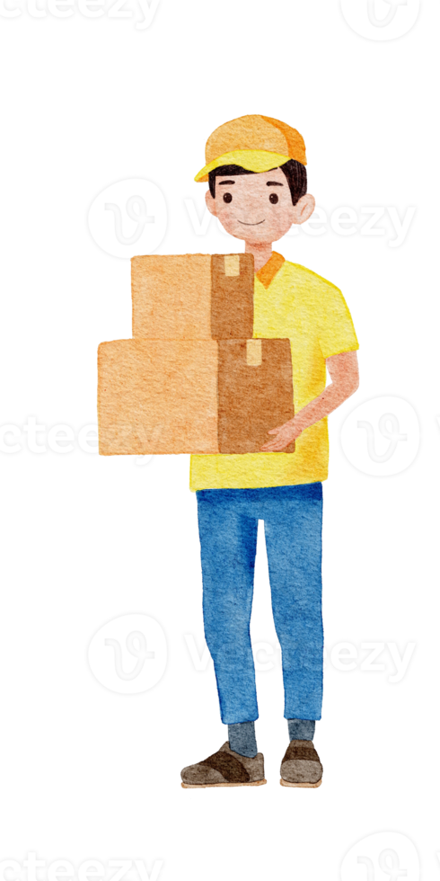 369 Delivery Man Delivering Parcel Drawing High Res Illustrations