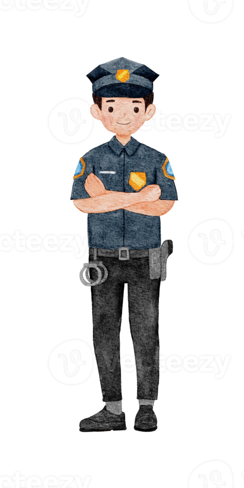 police professional watercolor png