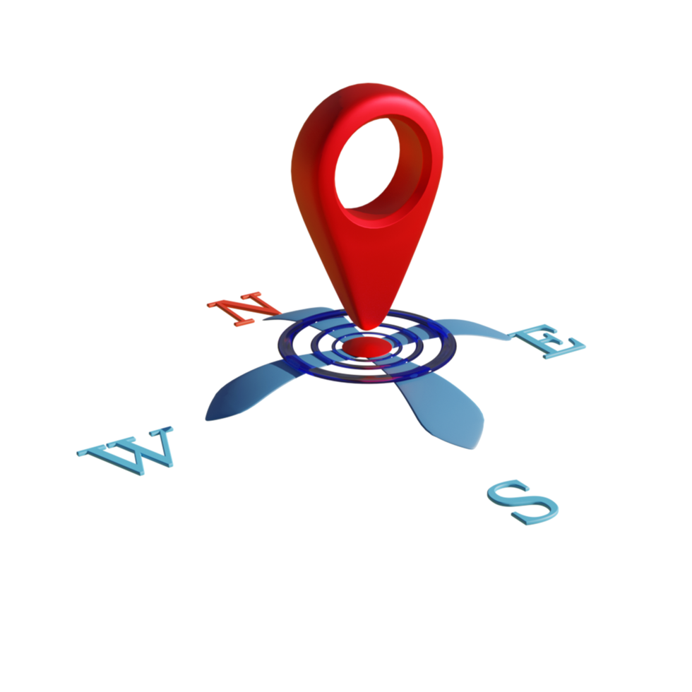 3d map icon for website png