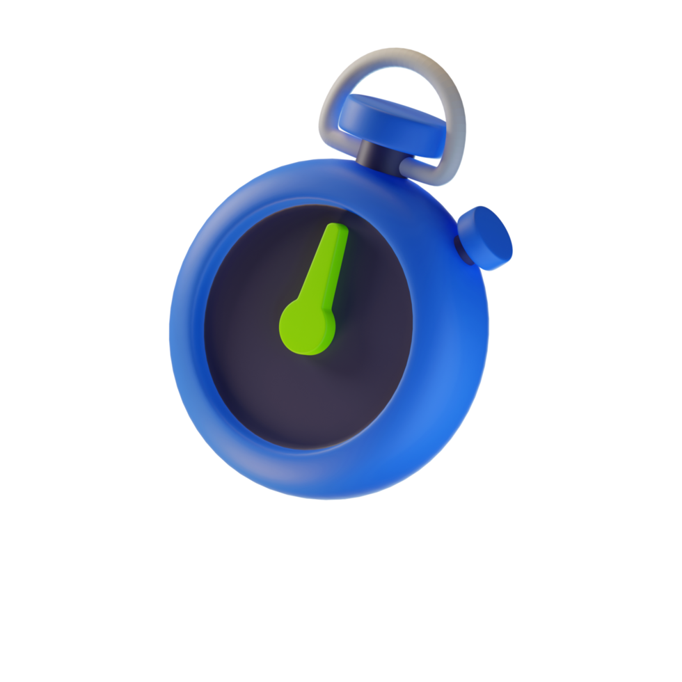 Alarm clock icon simple 3d render illustration png