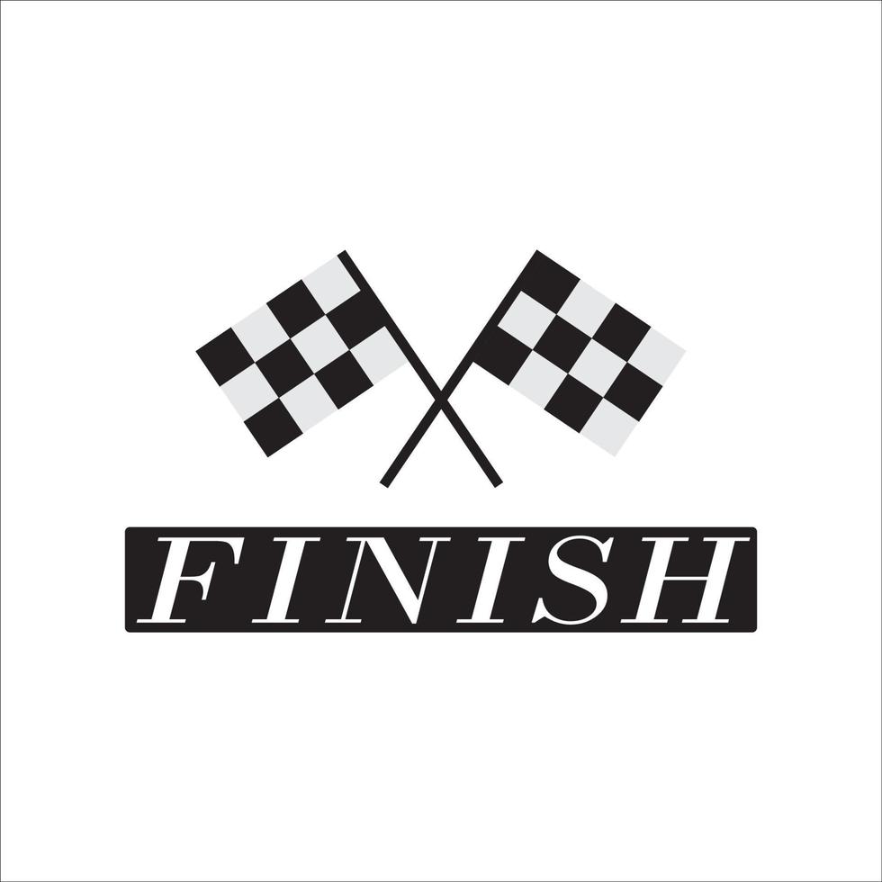 finish writing vector design and finish flag