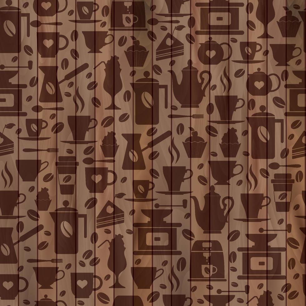 Coffee seamless pattern with a cups. vector