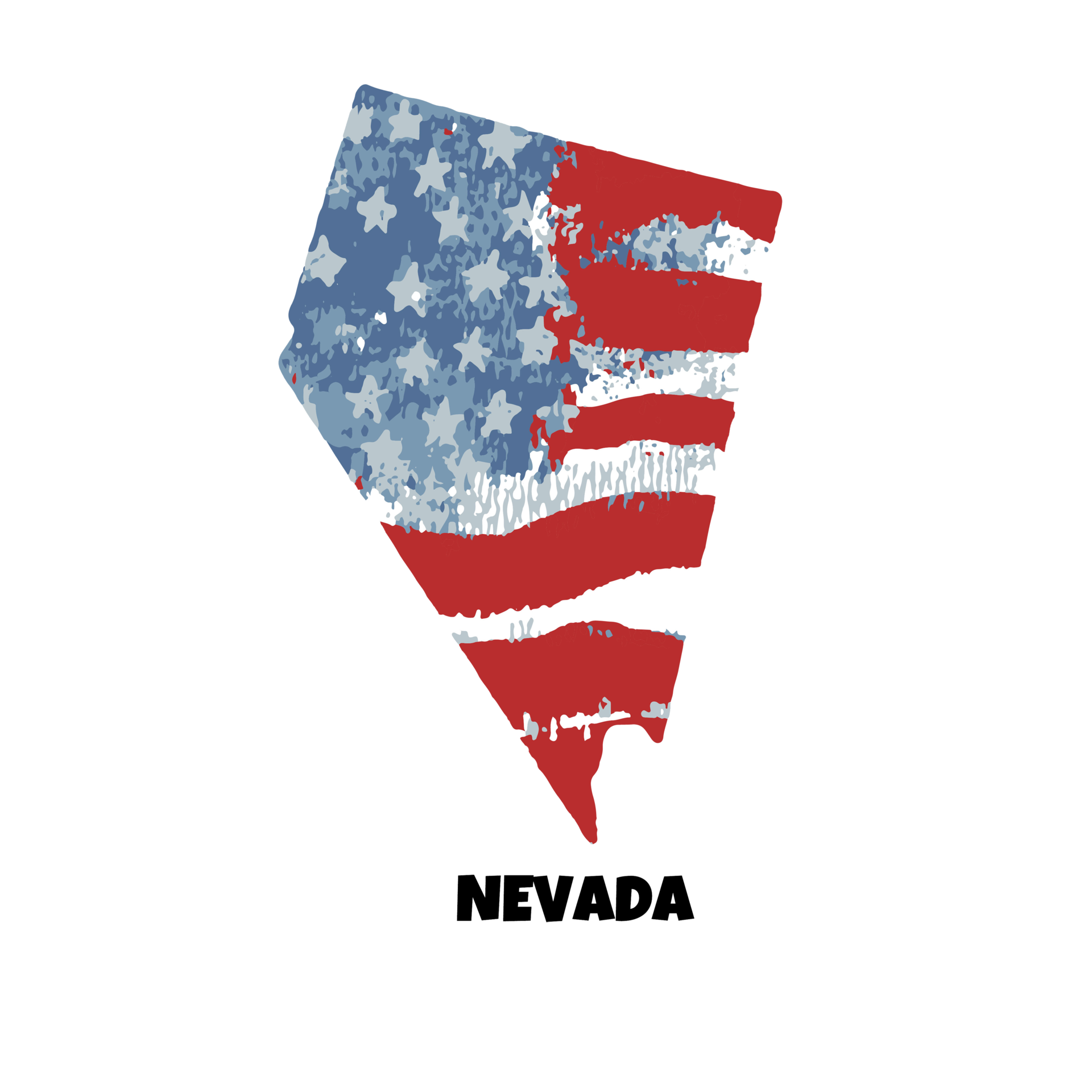 Free USA state Nevada. American flag watercolor texture. 13216792 PNG