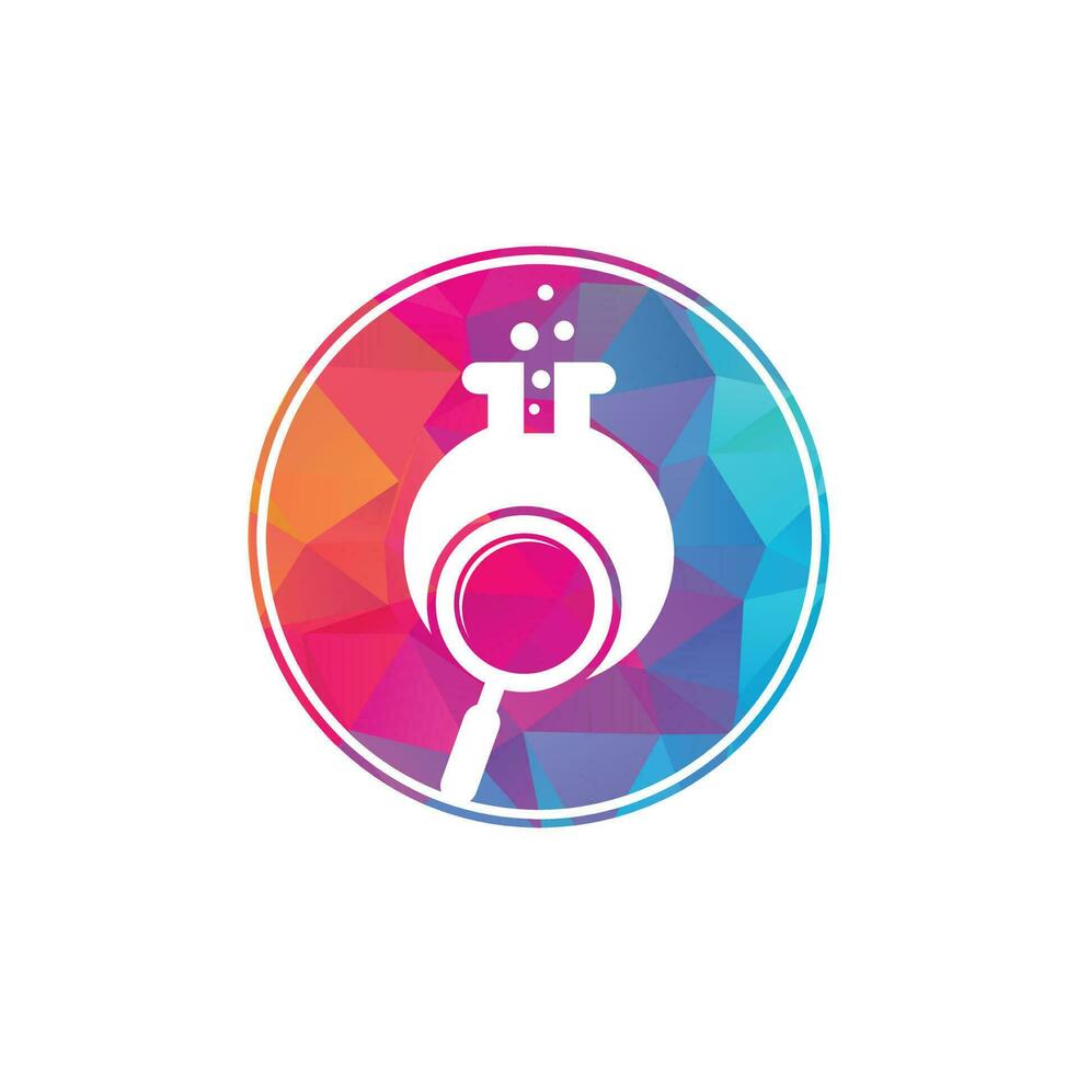 Search lab logo design. find lab logo design vector template. Lab Find Logo Icon Design.