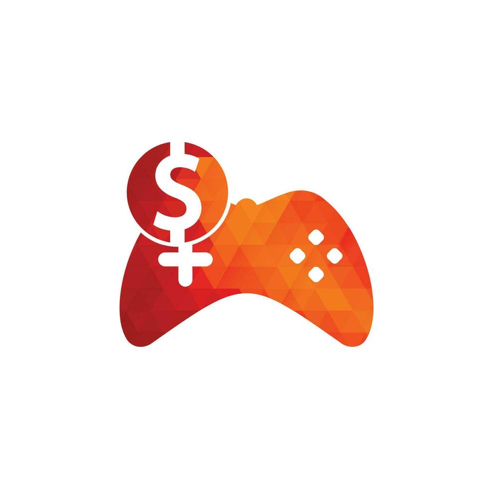 Money Game Logo. joystick money game online Creative logo design vector