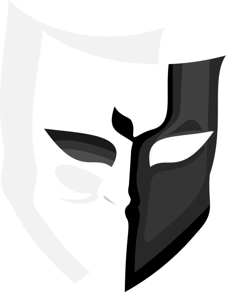 A mysterious face mask suitable for plays or fun at halloween parties png