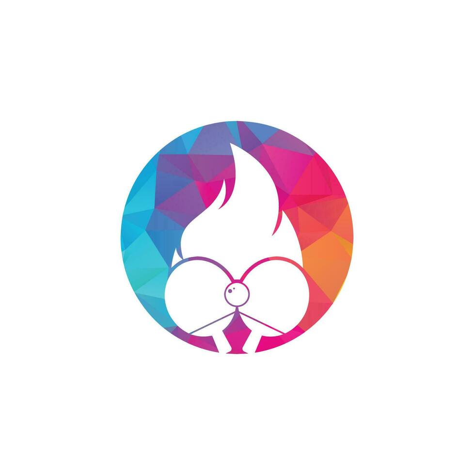 Fire and ping pong logo icon design template. Table tennis, ping pong vector icon.