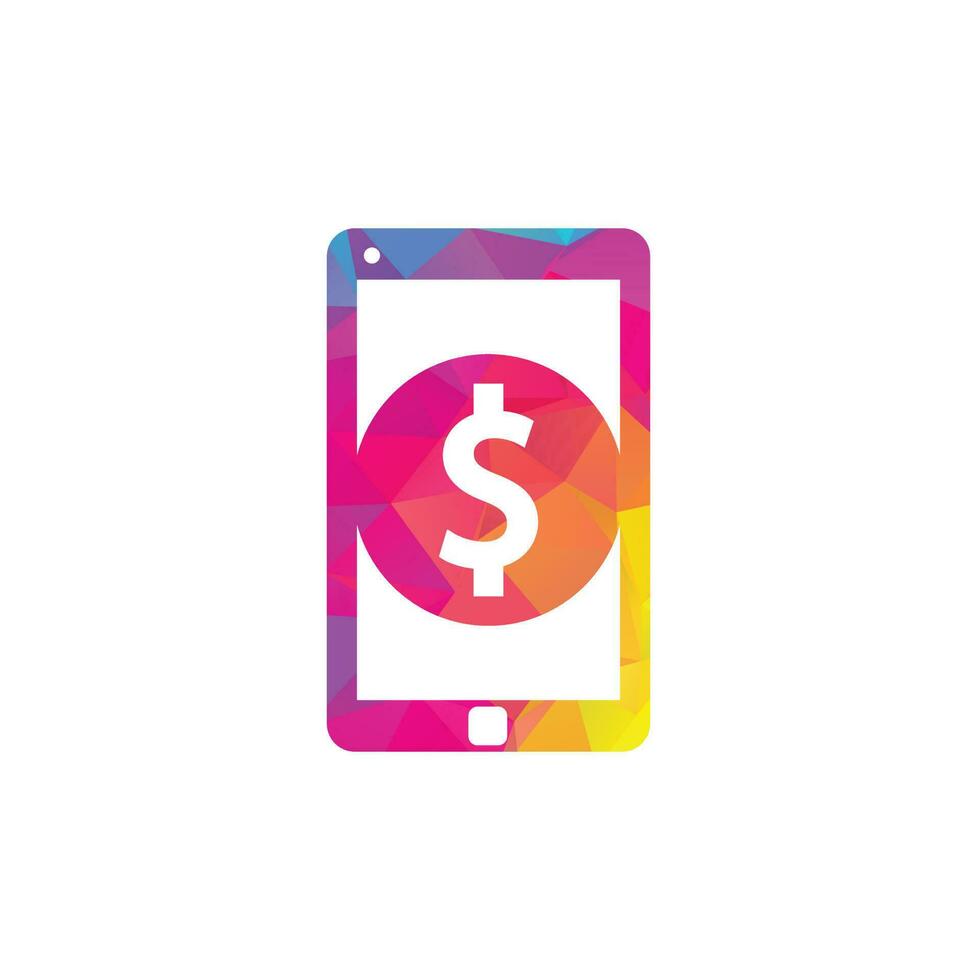 Mobile Pay Logo Template Design. Mobile money logo vector template