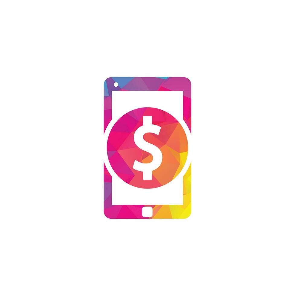 Mobile Pay Logo Template Design. Mobile money logo vector template