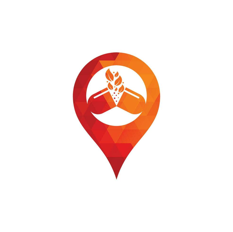 Herbal capsule map point shape concept logo vector icon illustration Template. Capsule pharmacy medical logo template vector.