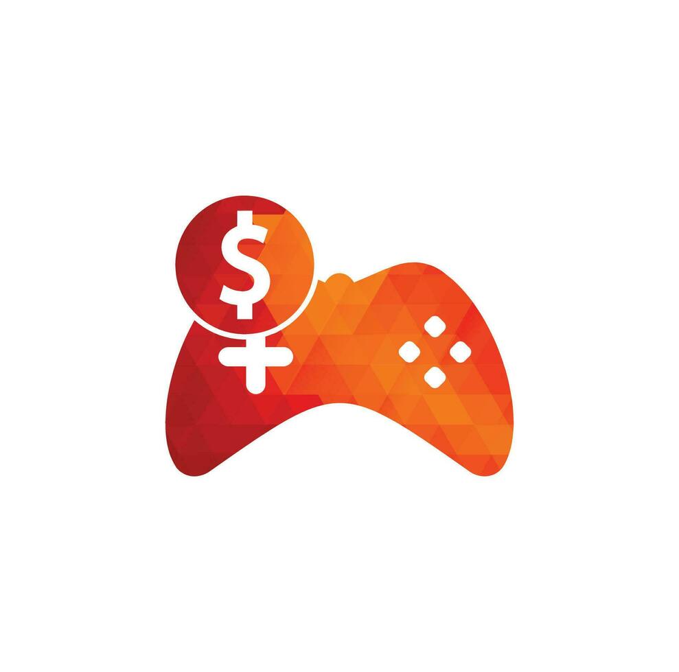 Money Game Logo. joystick money game online Creative logo design vector