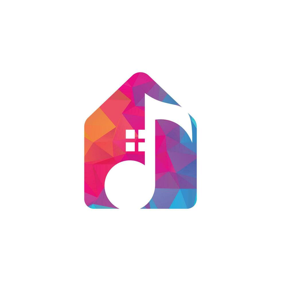 MUSIC HOME ICON LOGO VECTOR. vector