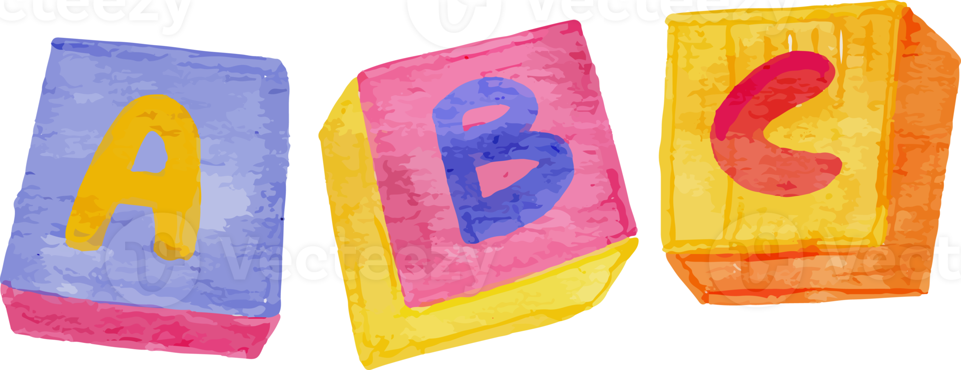 Letter ABC Watercolor Clip Art png