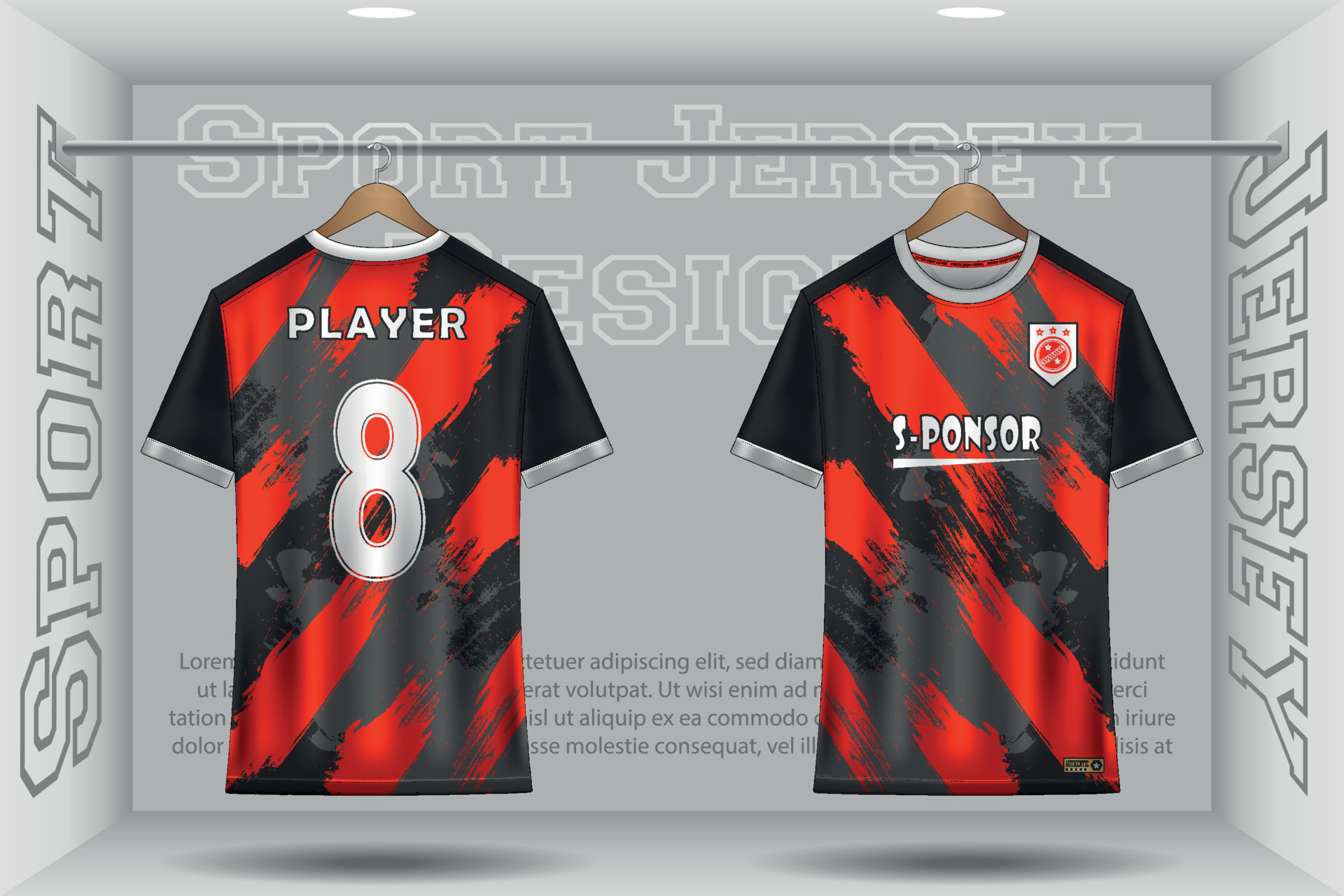 Soccer jersey mockup football jersey design in the studio sublimation ...