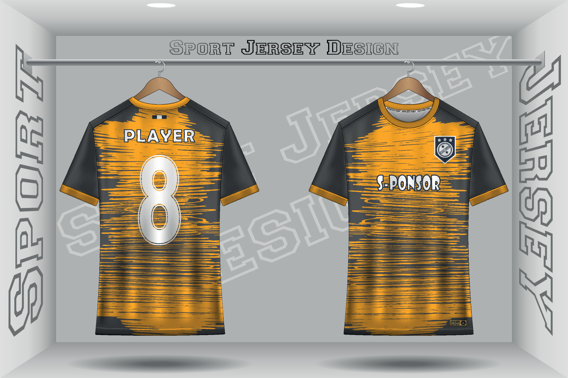 Soccer jersey mockup football jersey design in the studio