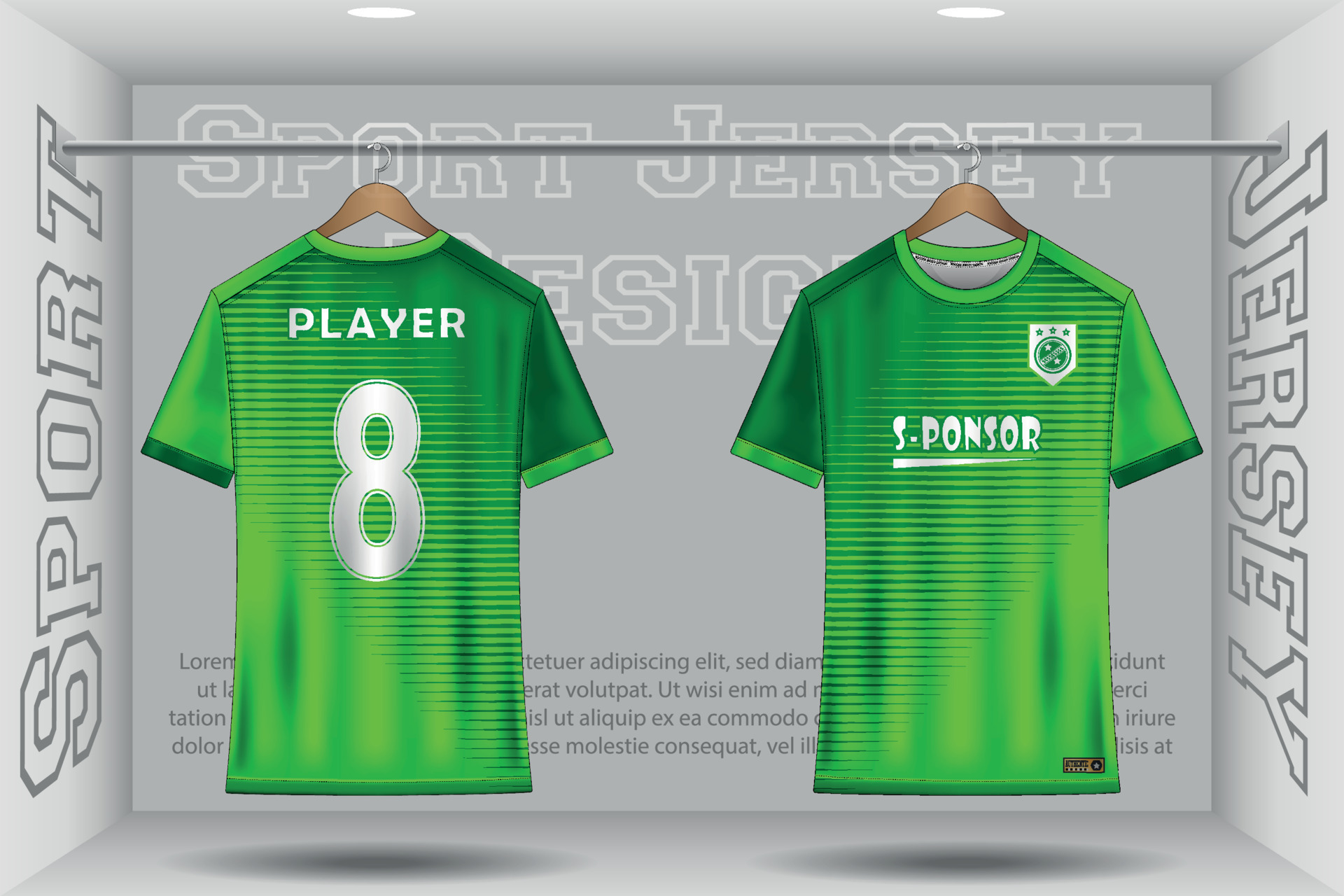 Soccer jersey mockup football jersey design in the studio