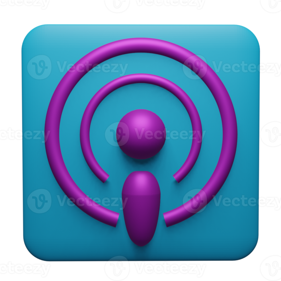 Podcast 3D Icon, perfect for adding elements to your design png