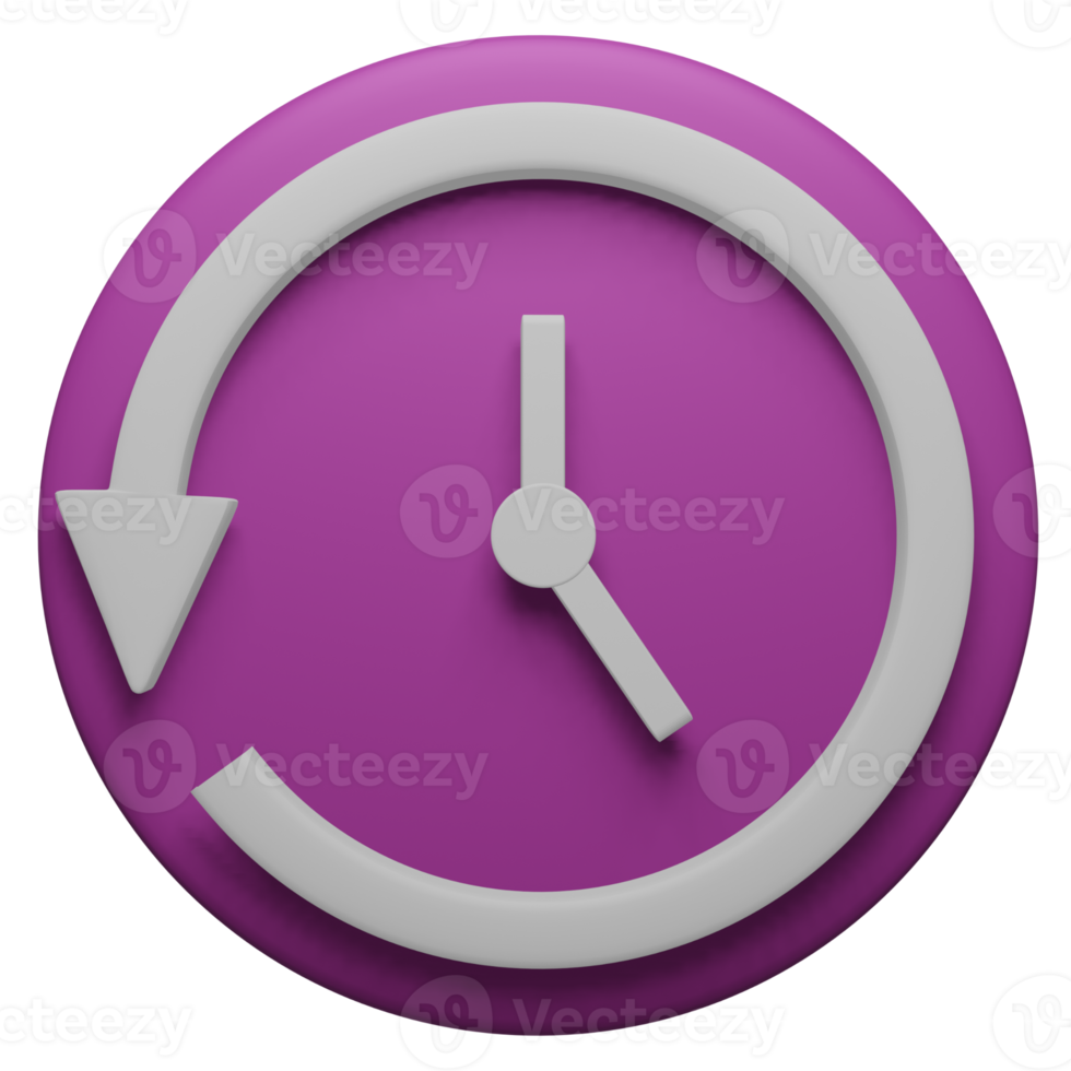 3D history purple icon, Perfect to use as an additional element in your design use png