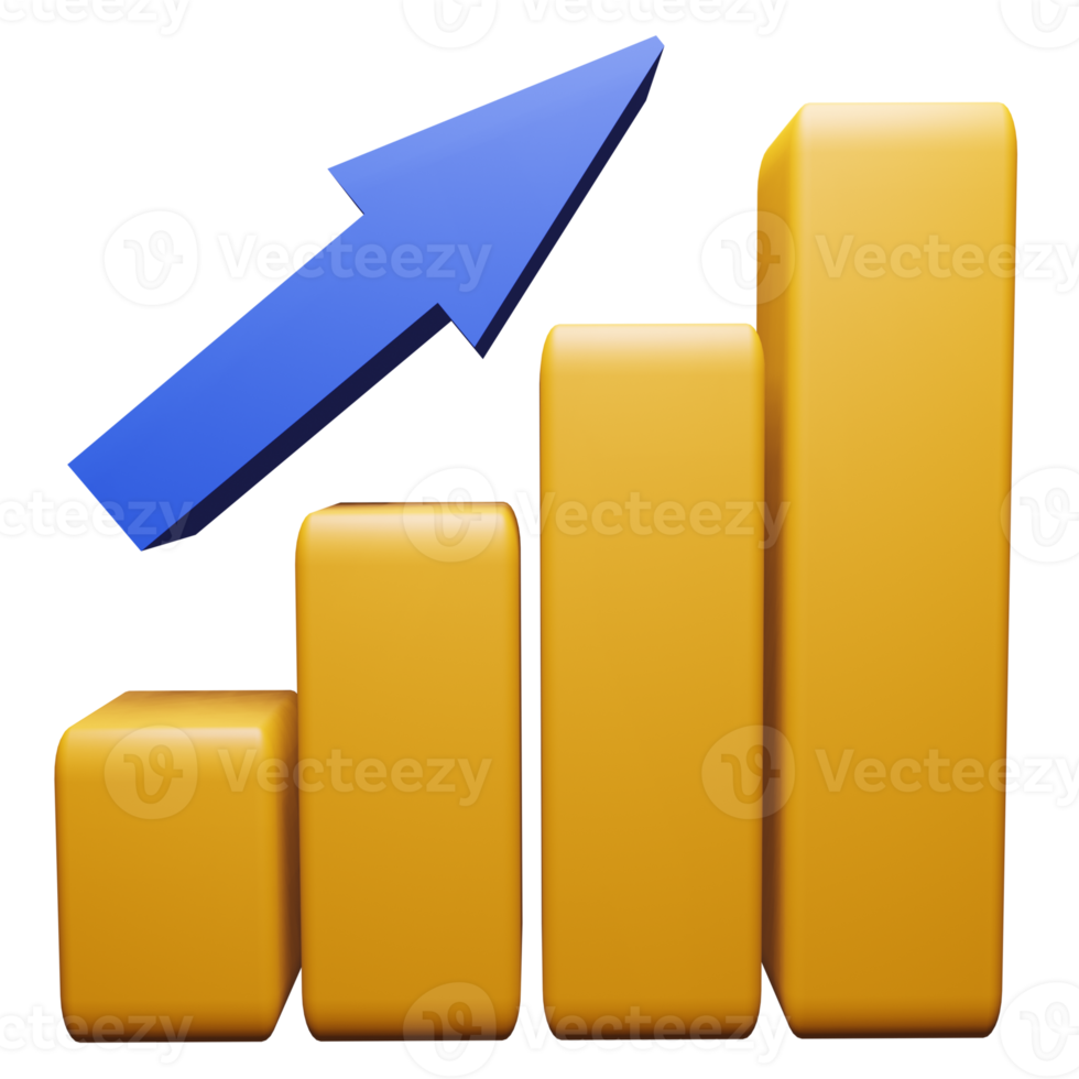 Yellow 3D Icon Chart, perfect to use as an additional element in your design use png