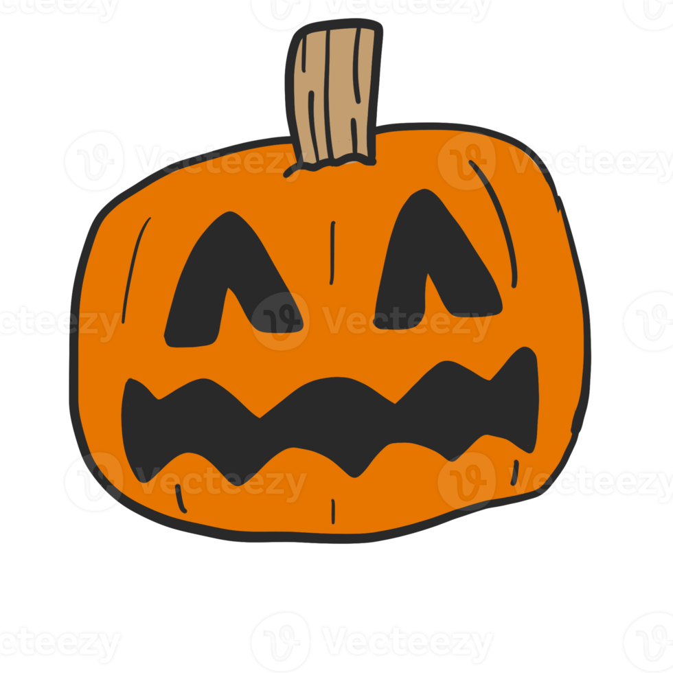 Orange pumpkin halloween png