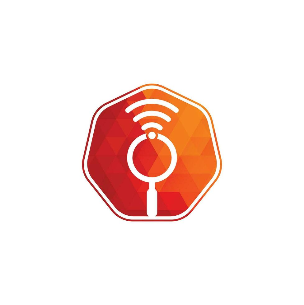 Search wifi signal logo vector. Wifi finder vector logo template icon.