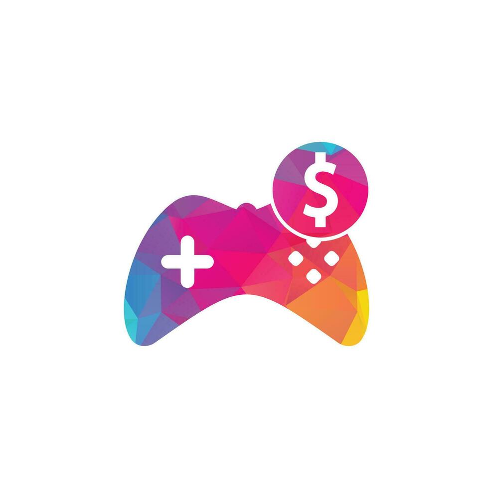 Money Game Logo. joystick money game online Creative logo design vector