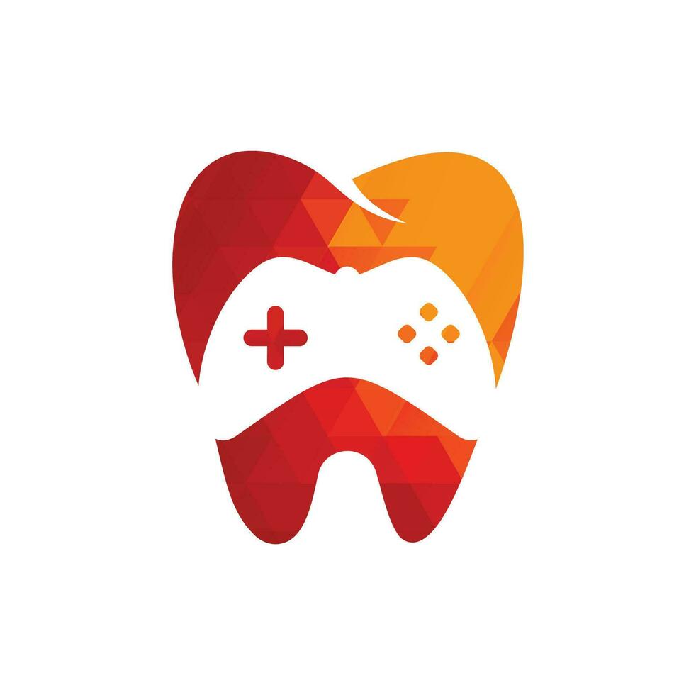 Dental Game Logo Icon Design. Tooth And Console vector logo design.