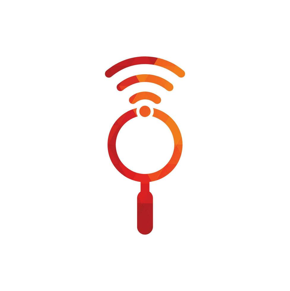 Search wifi signal logo vector. Wifi finder vector logo template icon.