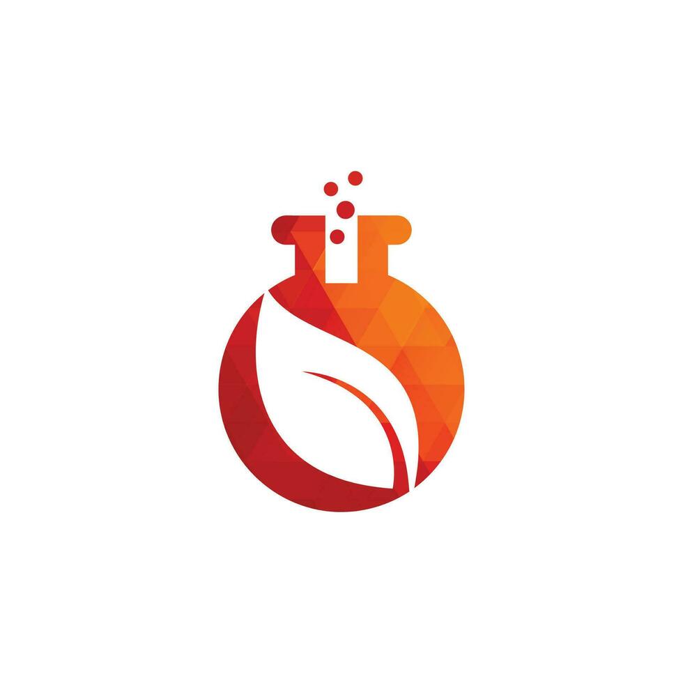 logotipo del laboratorio de ecología. icono de concepto de diseños de logotipo de laboratorio natural. vector