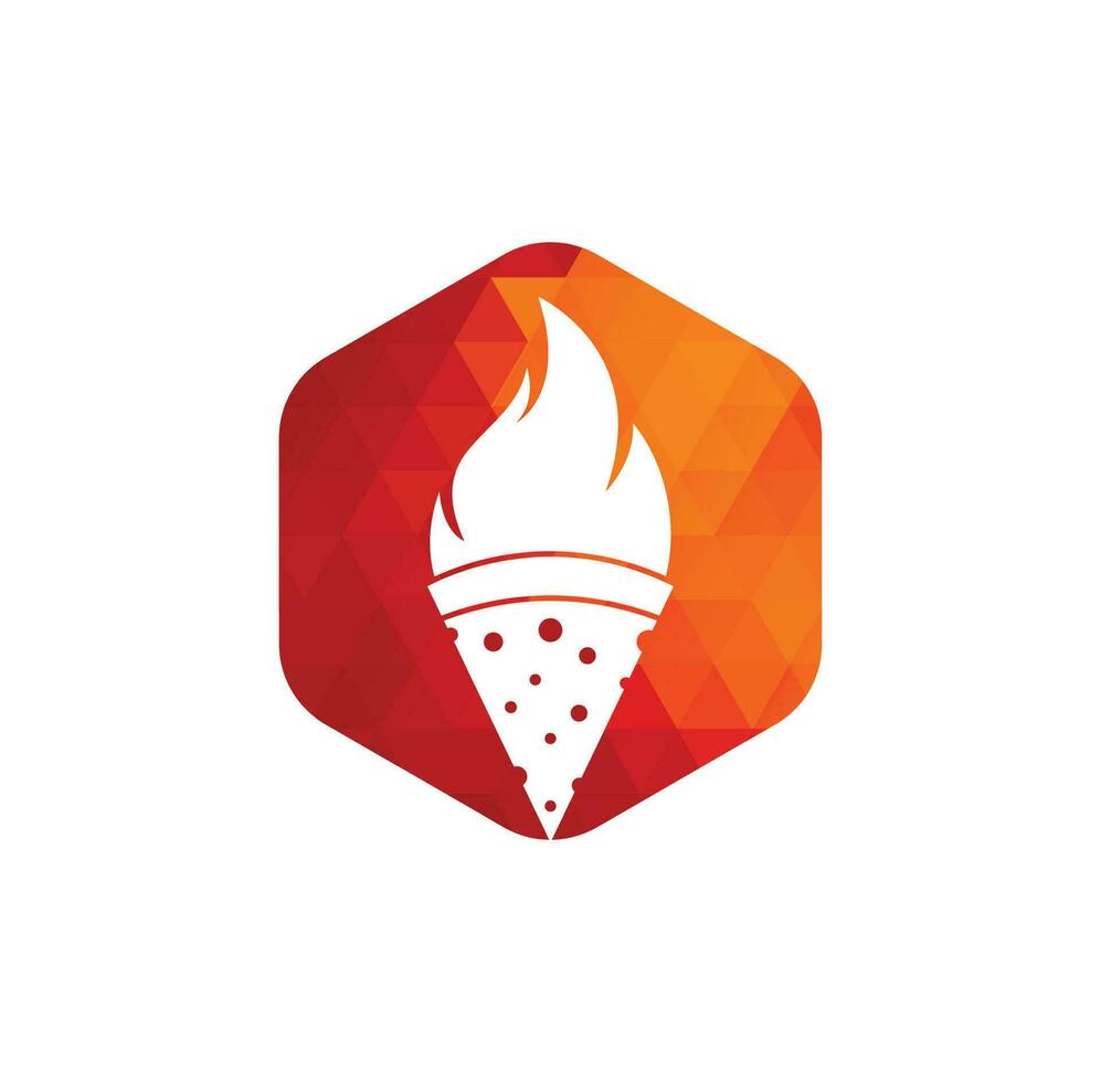 plantilla de diseño de logotipo de pizza caliente. pizza caliente logo hipster retro vintage vector plantilla. logotipo de entrega rápida de pizza