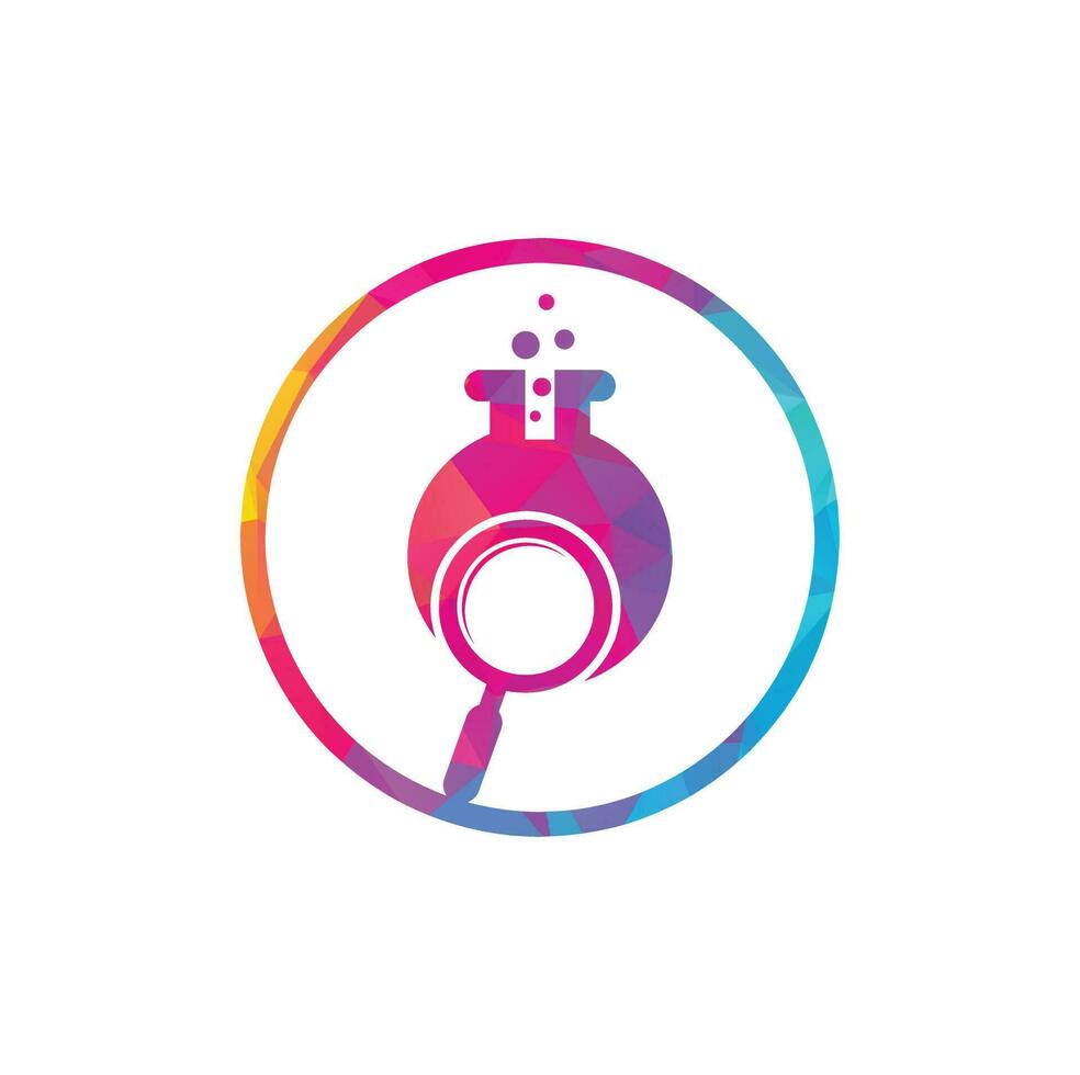 Search lab logo design. find lab logo design vector template. Lab Find Logo Icon Design.